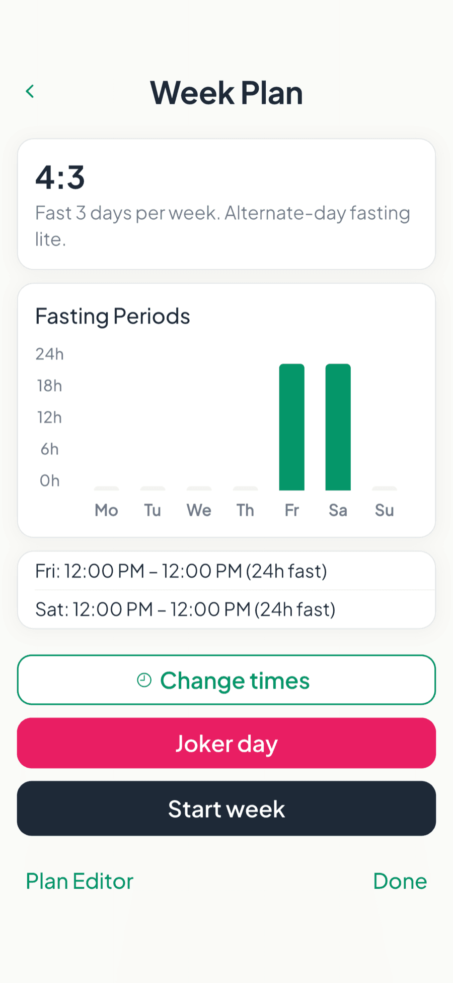 Week Plan