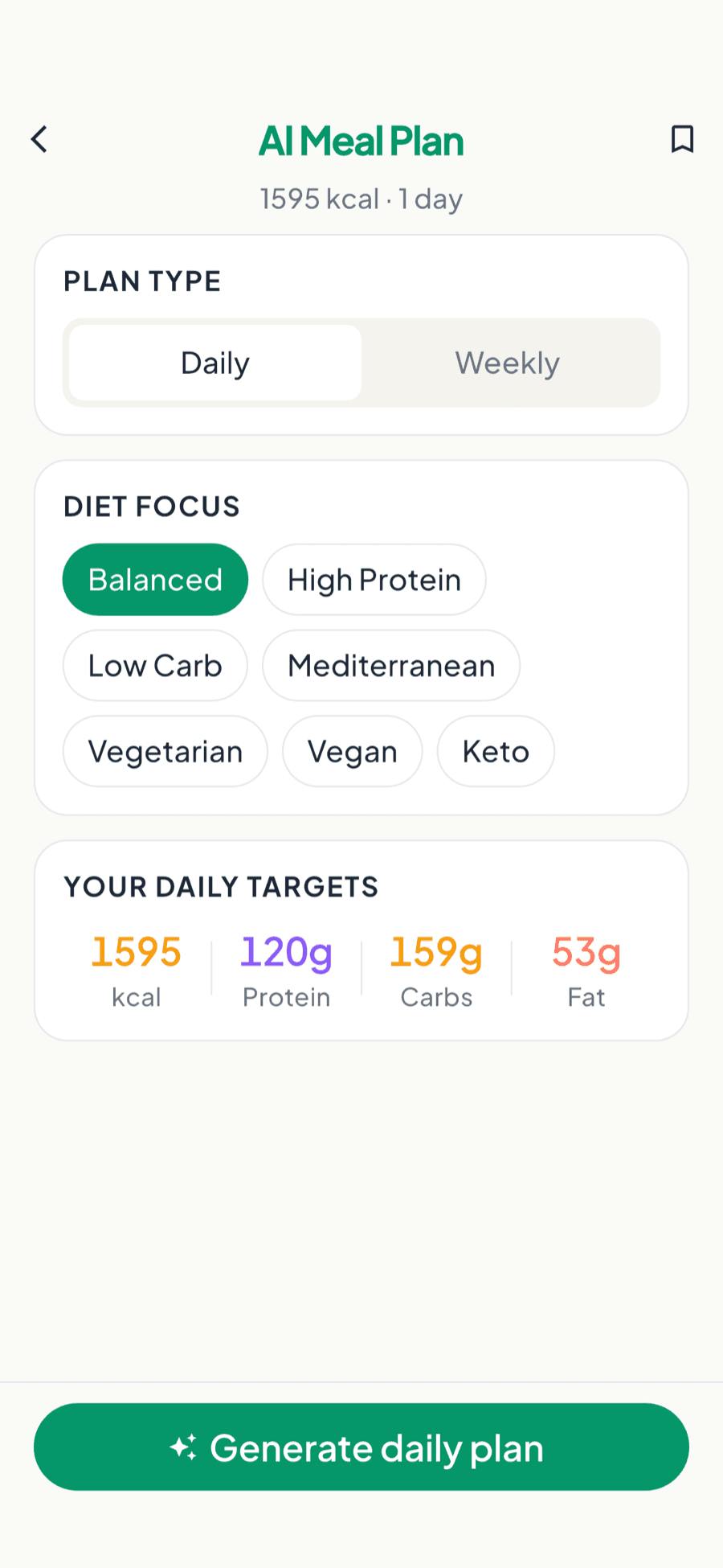 AI Meal Plans