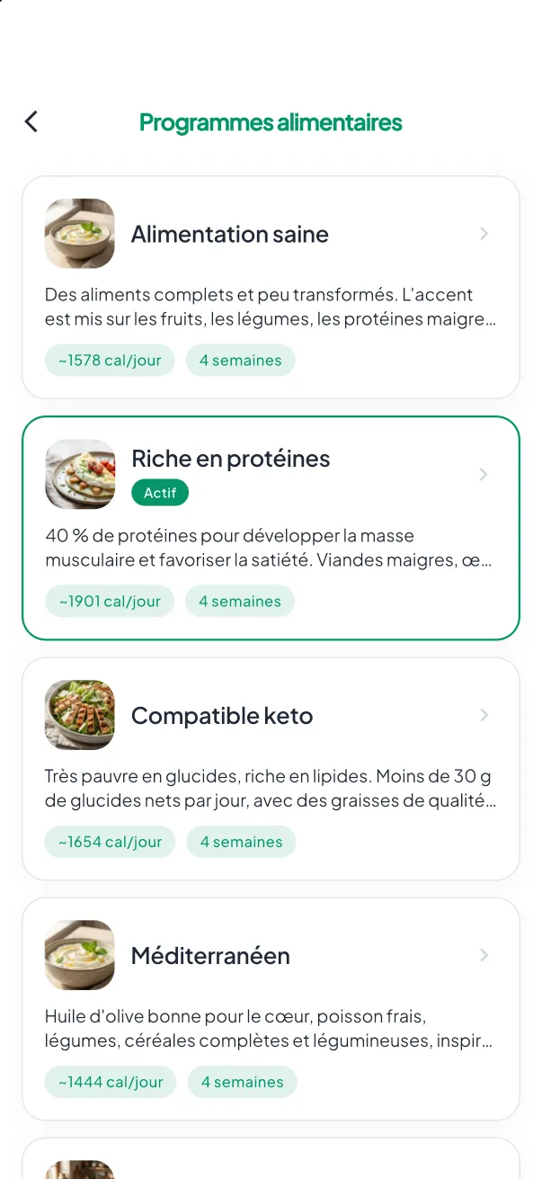 Programmes alimentaires